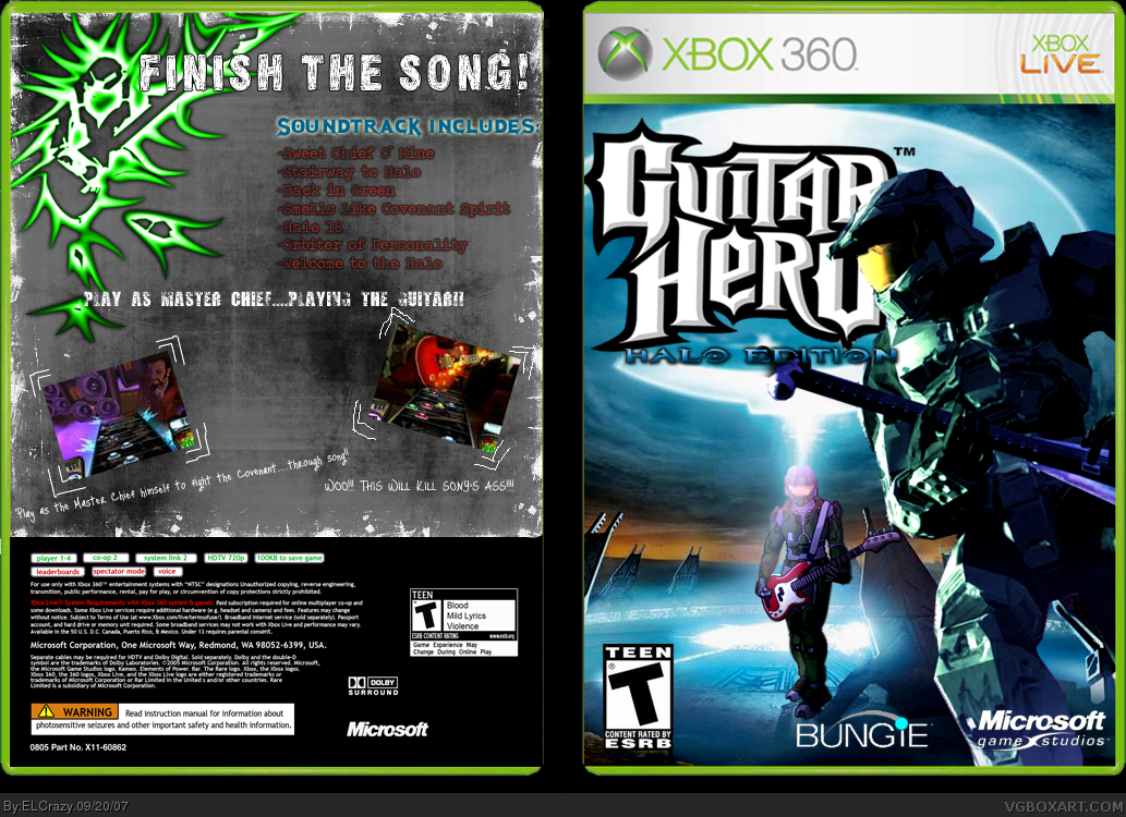 Guitar Hero: Halo Edition box cover