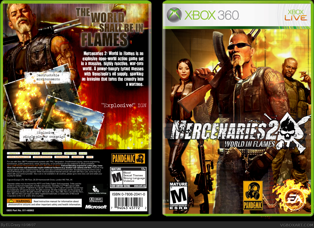 Mercenaries 2: World in Flames box cover