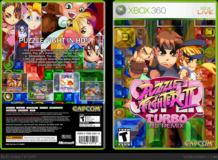 Super Puzzle Fighter Turbo II HD Remix box art cover