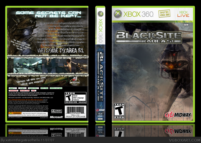 Blacksite: Area 51 box art cover