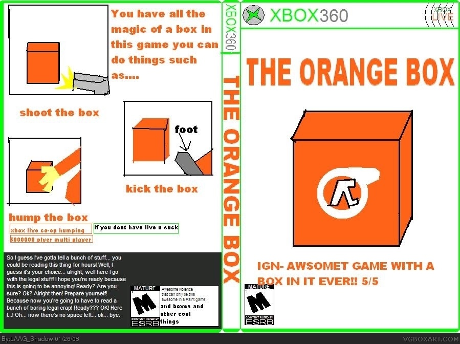 Awsomest Orange Box Cover Ever! box cover