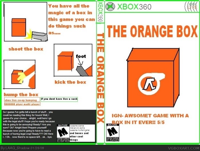 Awsomest Orange Box Cover Ever! box art cover