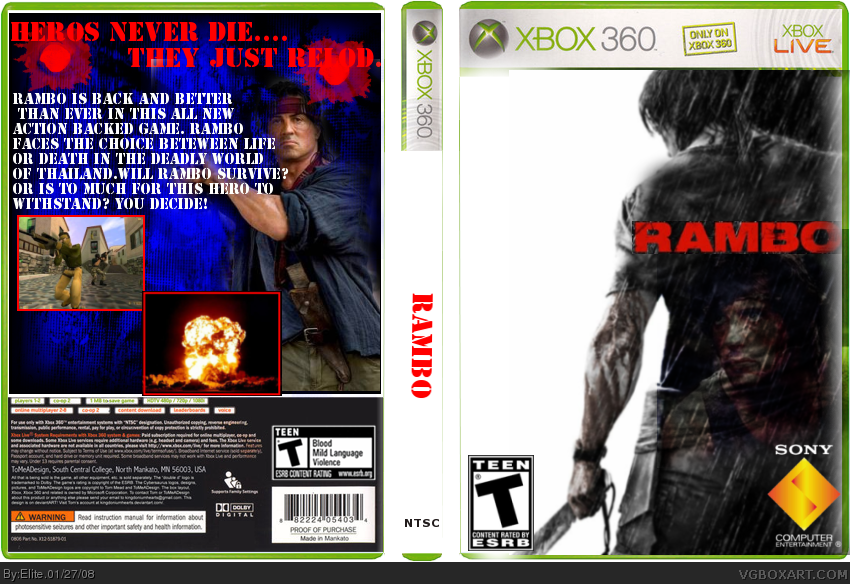 Rambo: The Game box cover