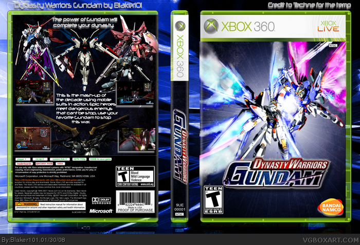 Dynasty Warriors Gundam box art cover