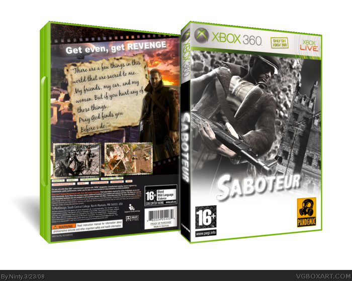 Saboteur box art cover