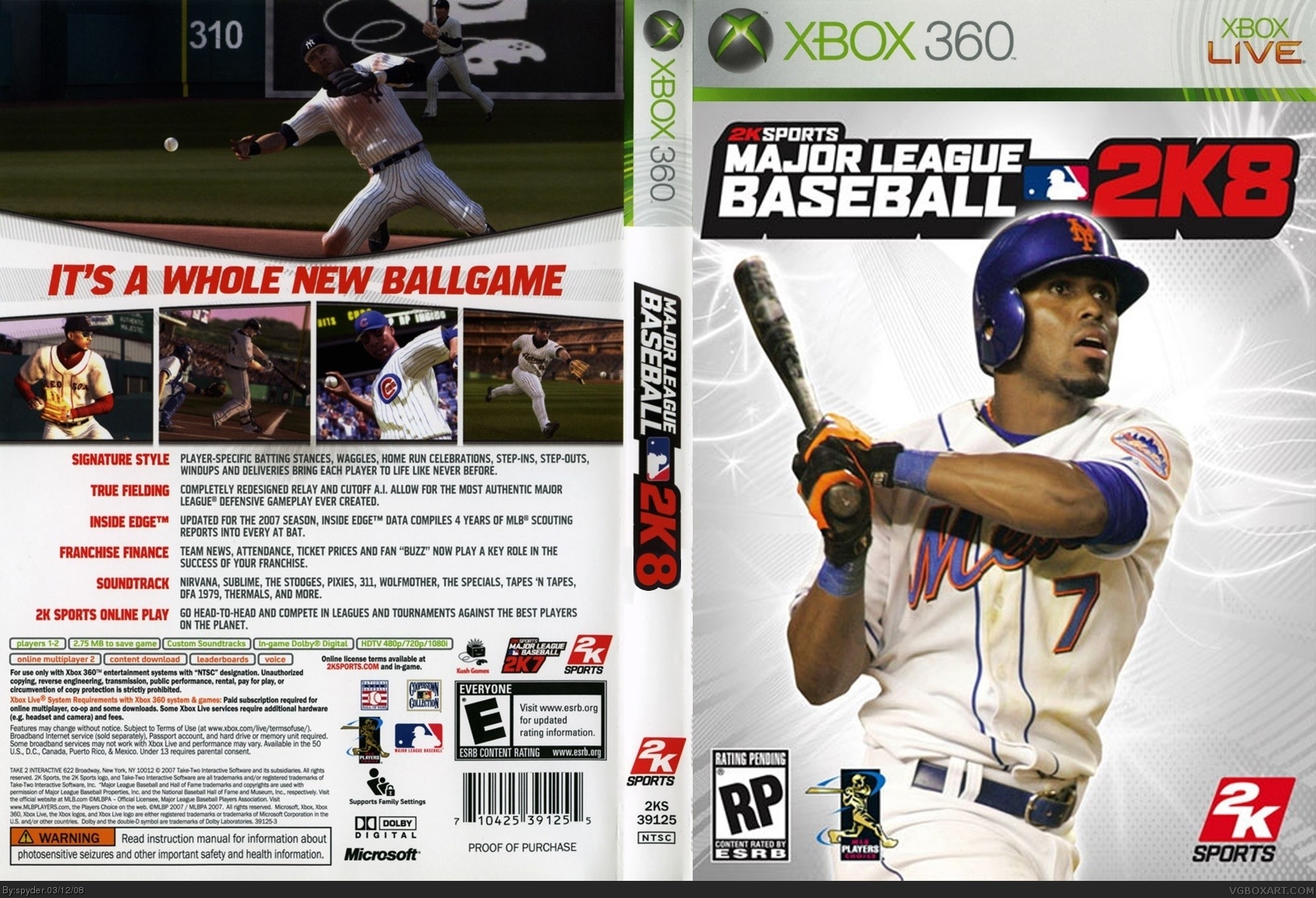 MLB 2K8 box cover