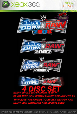 Smacdown VS Raw 4 Disc Set box cover