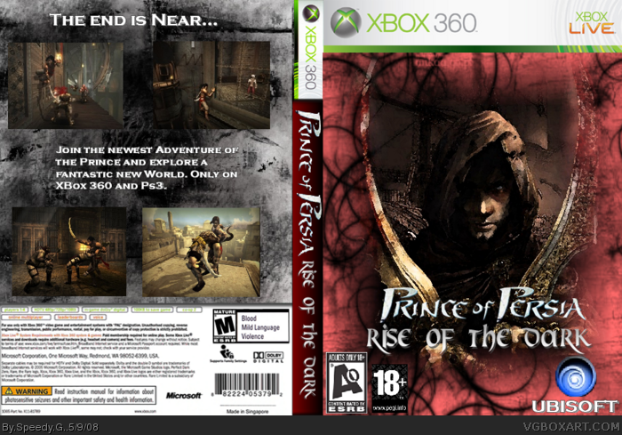 Prince of Persia : Rise of the Dark box art cover