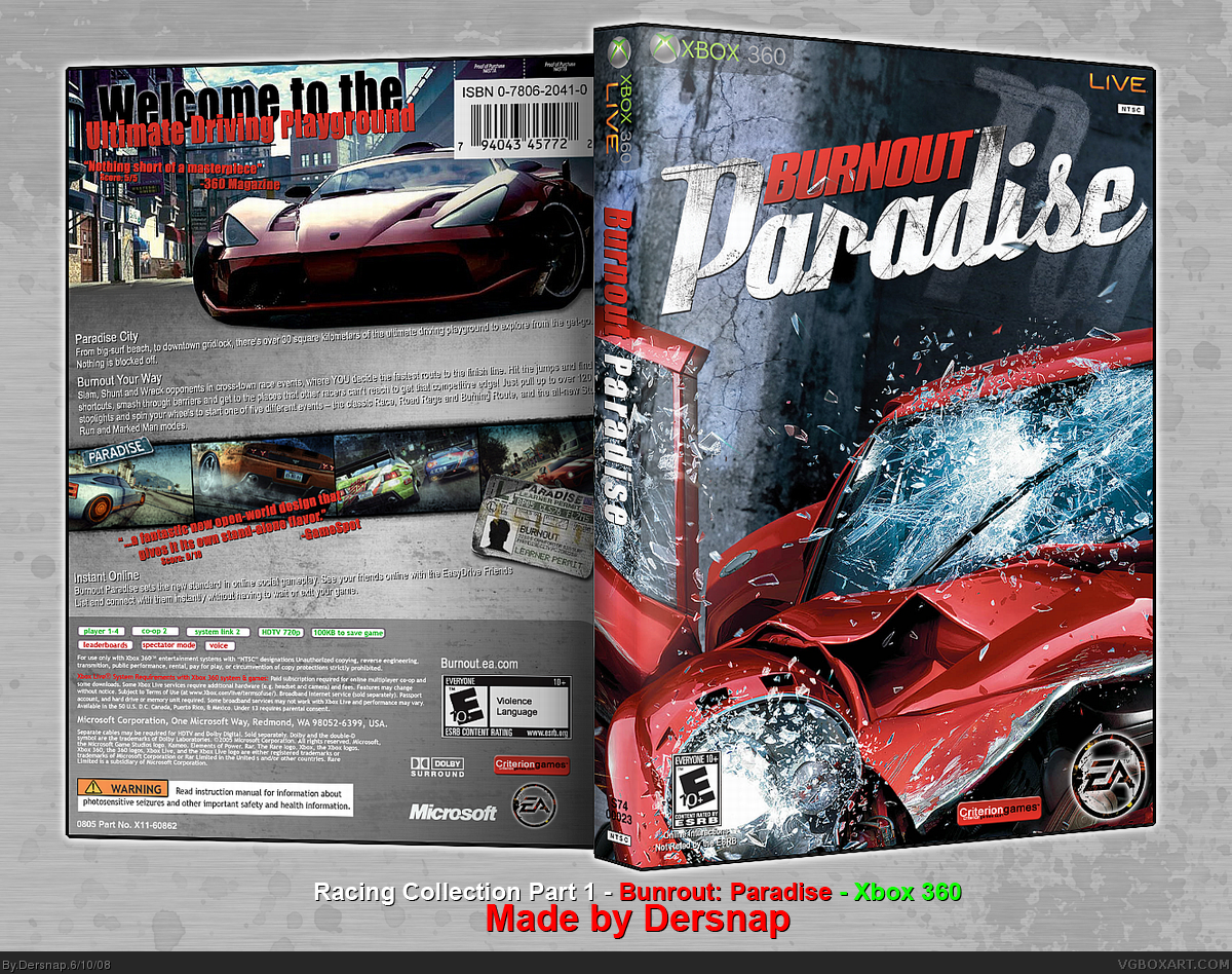 Burnout Paradise box cover