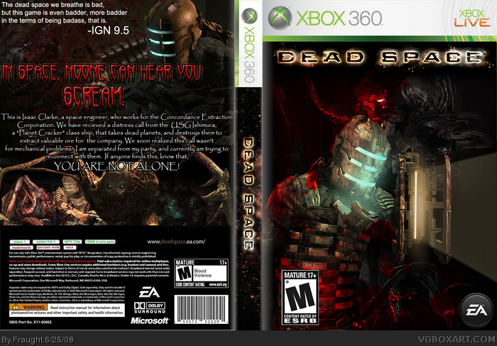 Dead Space Xbox 360 Box Art Cover By Fraught