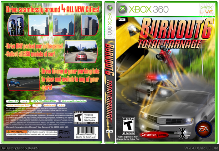 Burnout 6 box art cover