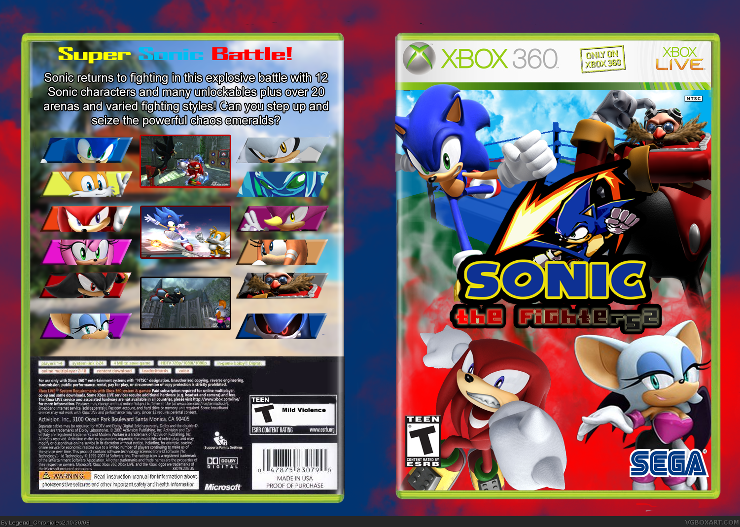 Sonic The Fighters 2 box cover