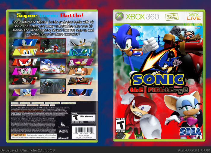 Sonic The Fighters 2 box art cover