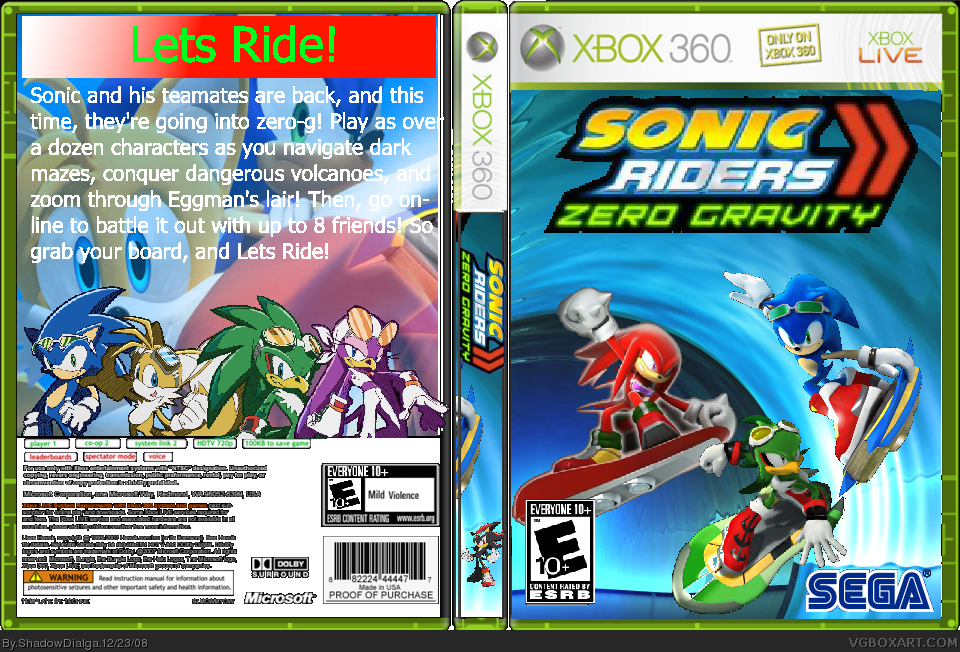 Sonic Riders: Zero Gravity box cover