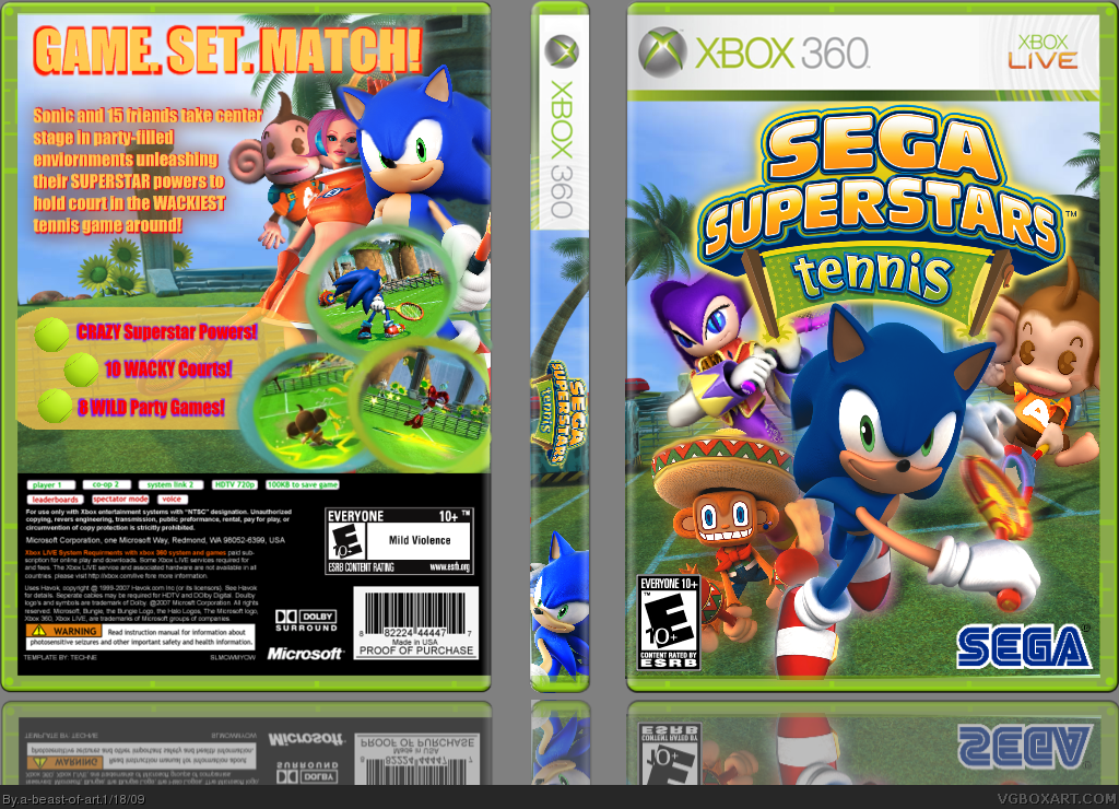 Sega Superstars Tennis box cover
