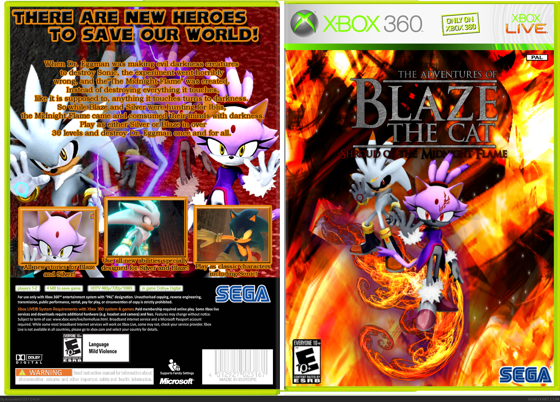 Blaze the Cat: Shroud of the Midnight Flame box cover