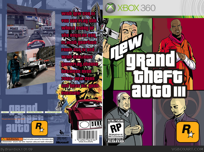 New Grand Theft Auto III box art cover