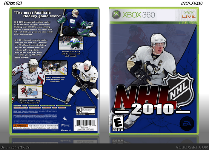 NHL 2010 box art cover