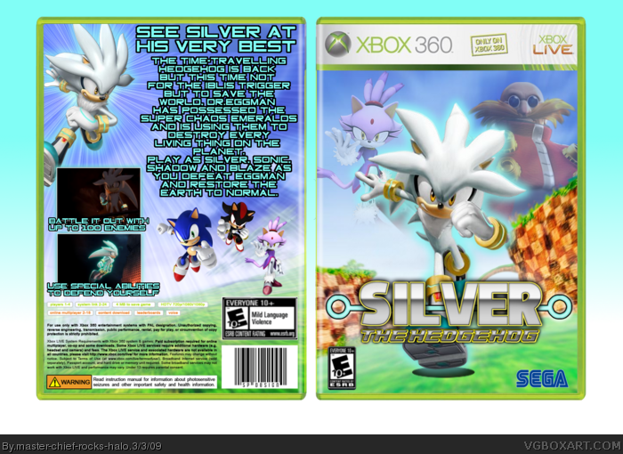 Silver The Hedgehog box art cover