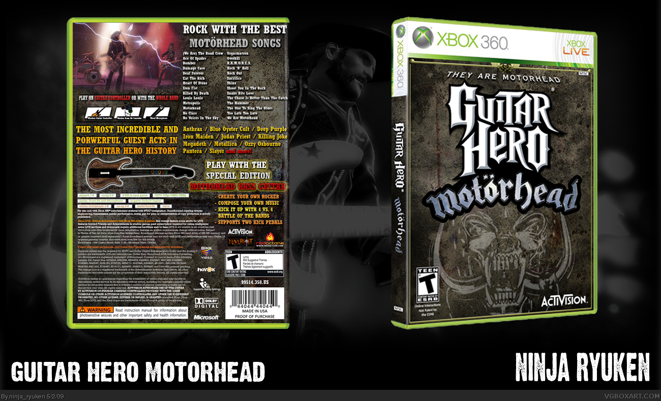 Guitar Hero Motorhead box cover