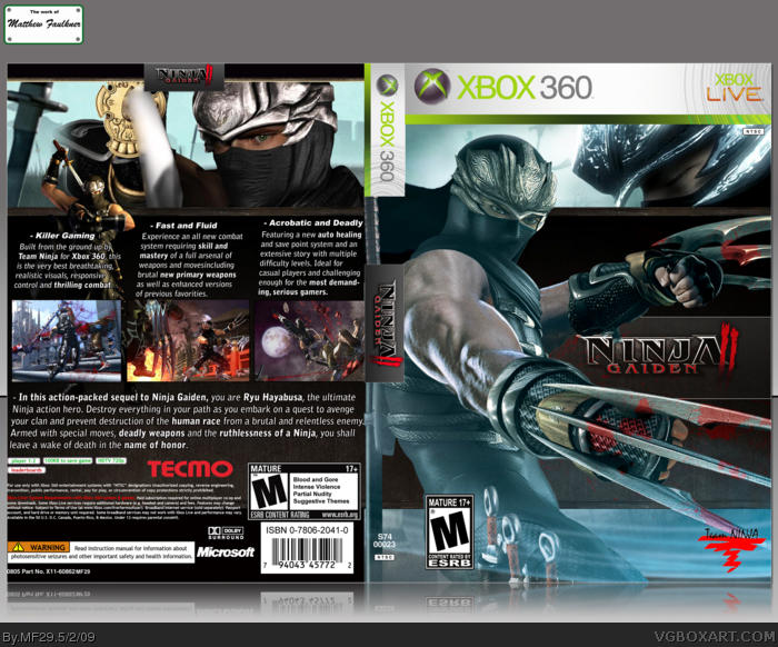 Ninja Gaiden II box art cover