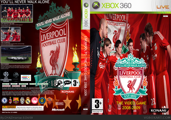 Liverpool FC The Video Game 2008-2009 box art cover