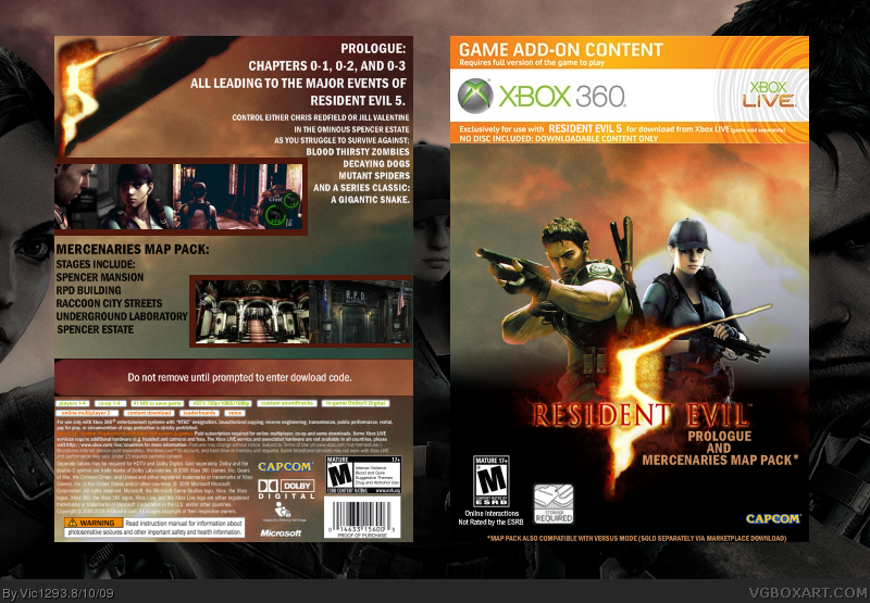 Resident Evil 5: Game Add-On box cover