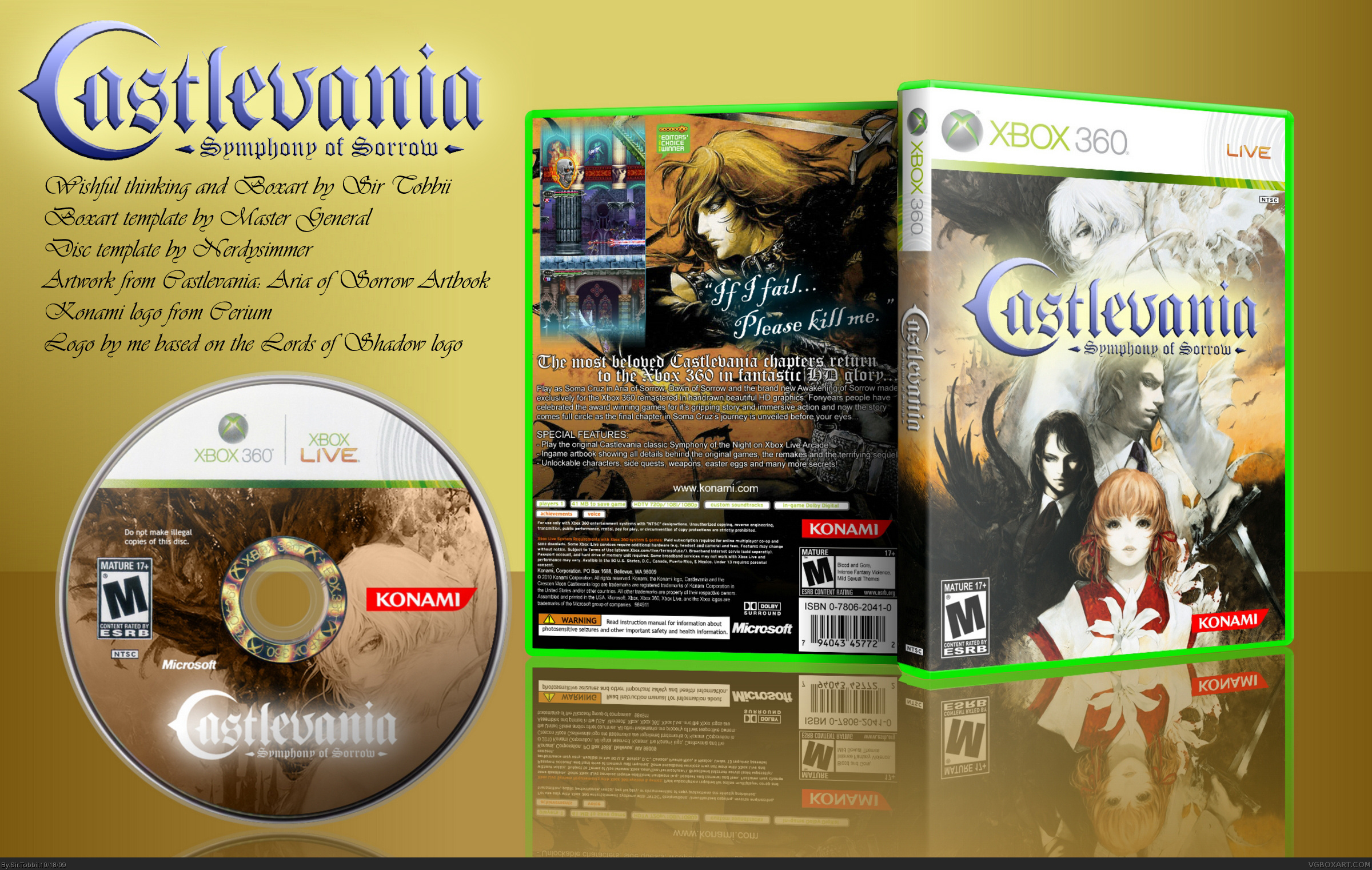 Castlevania: Symphony of Sorrow box cover