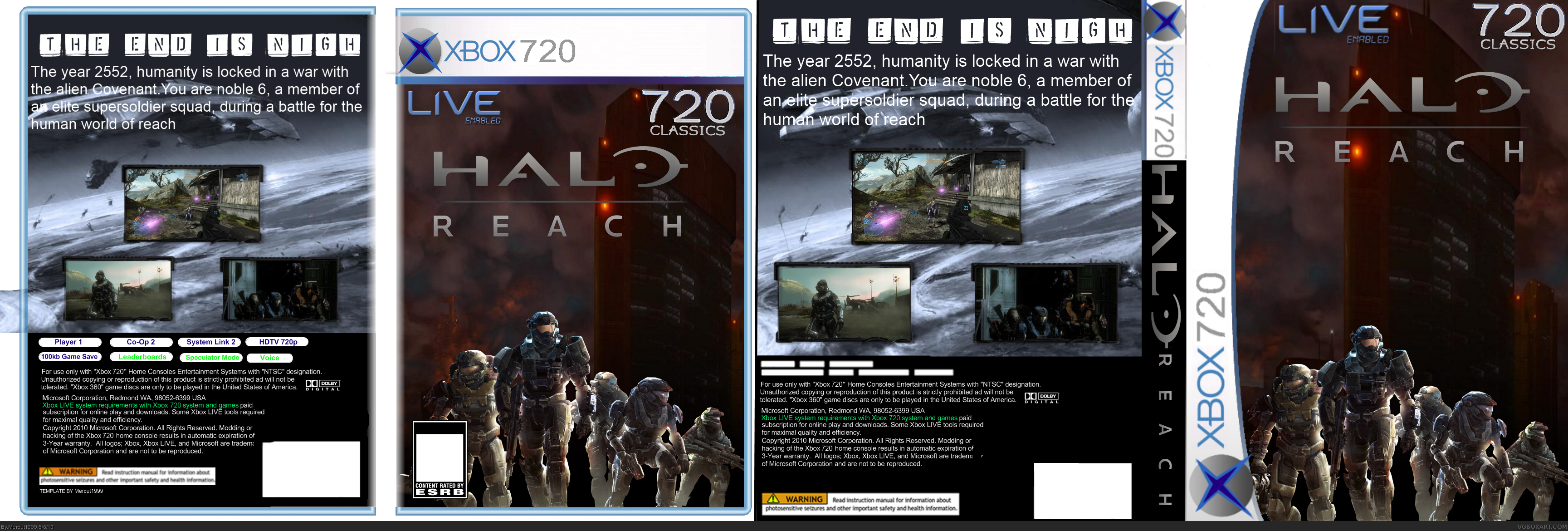 (720) Halo Reach box cover