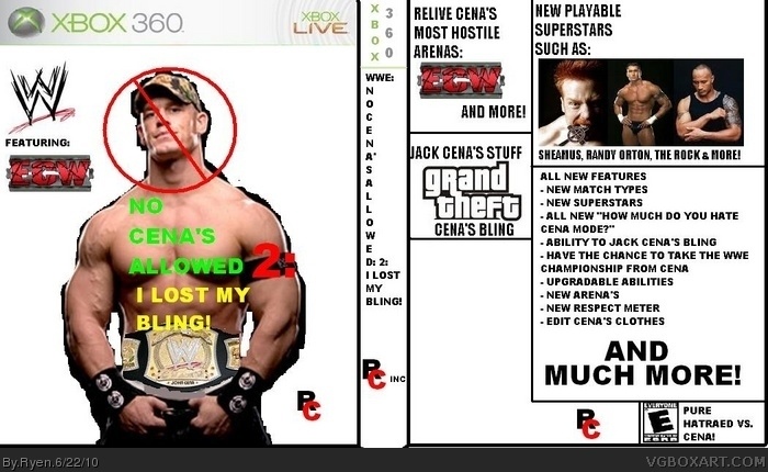 WWE: No Cena's Allowed! box art cover
