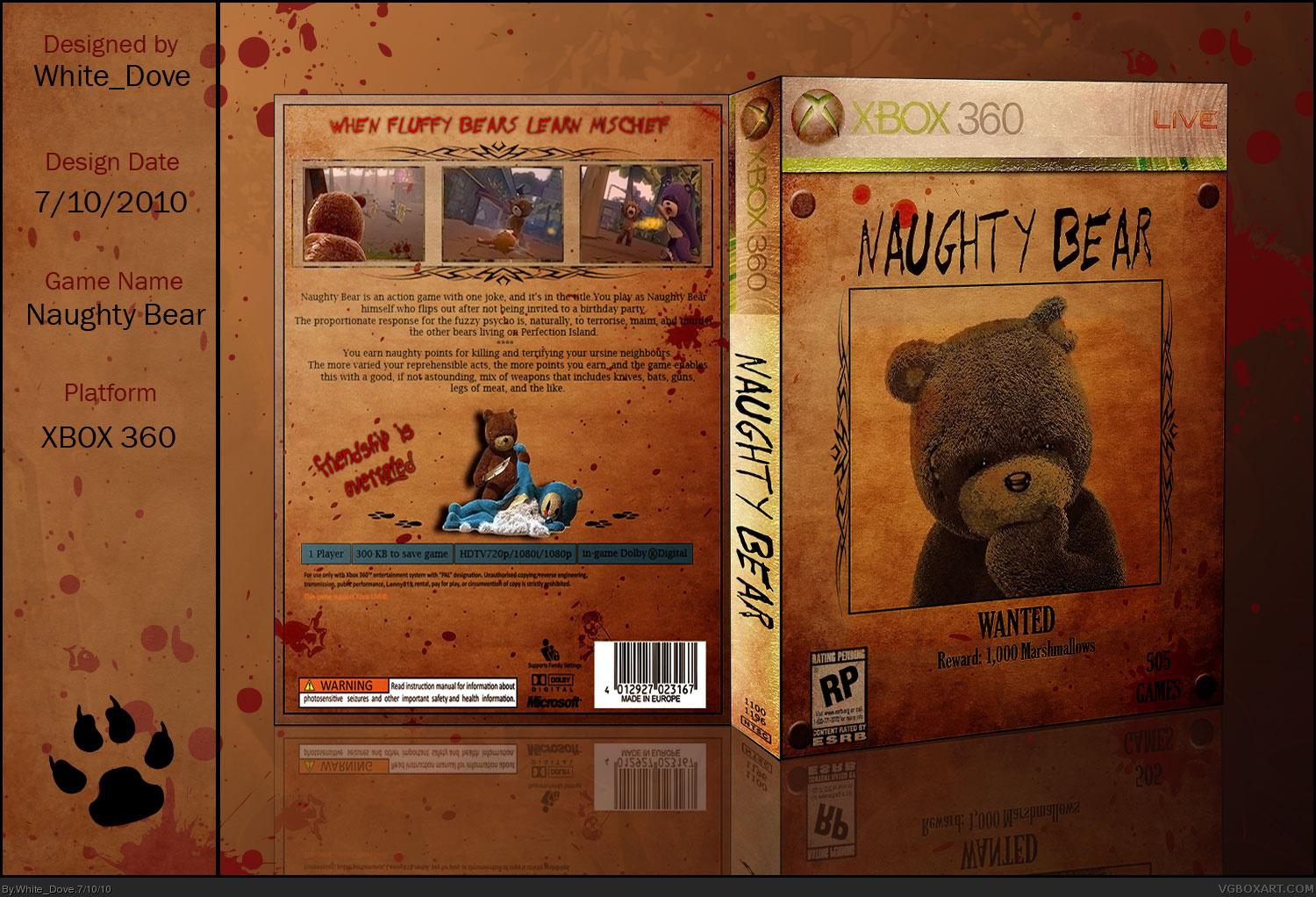 Naughty Bear box cover