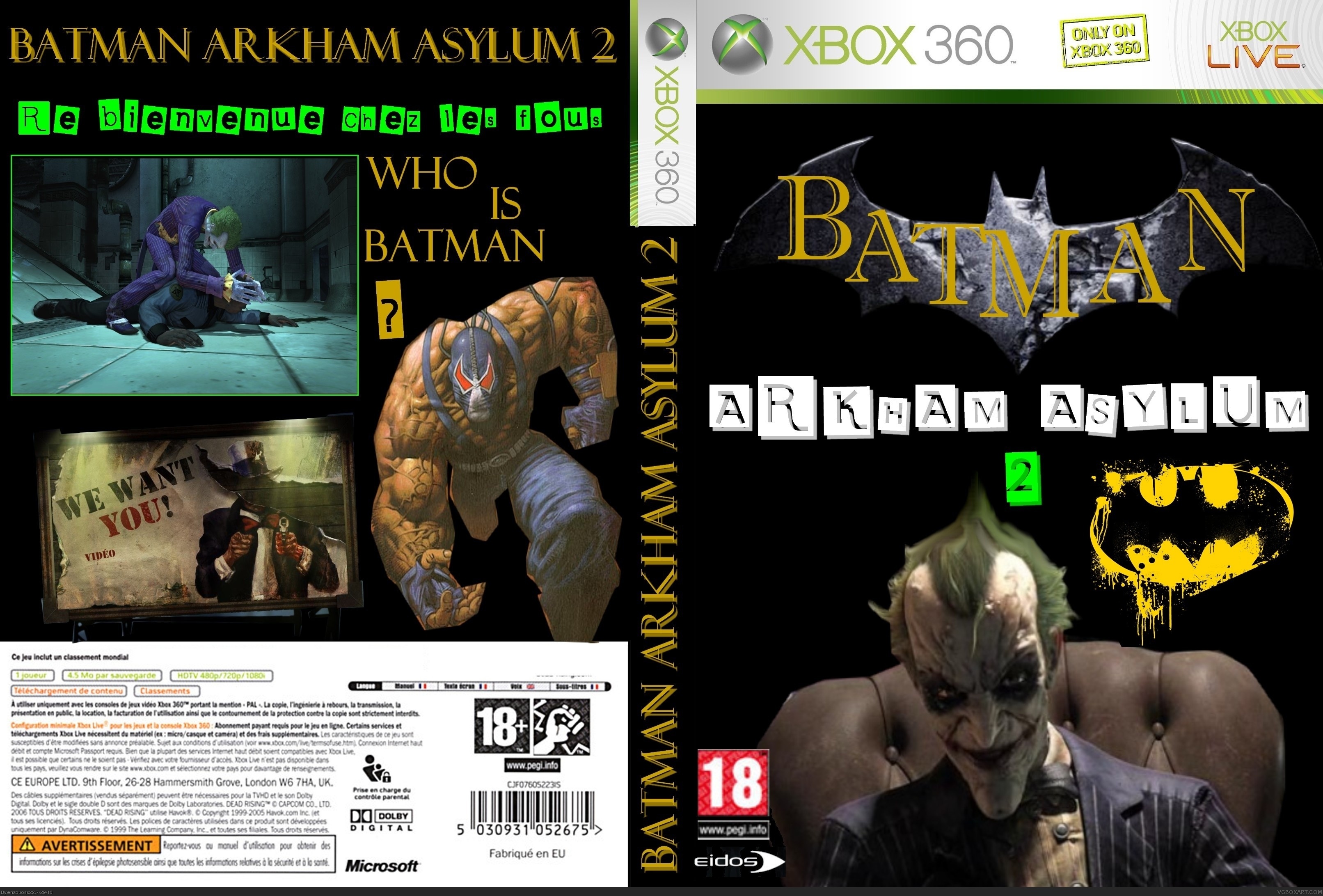 Batman: Arkham Asylum 2 box cover