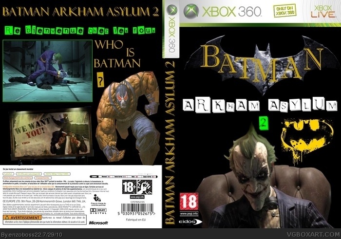 Batman: Arkham Asylum 2 box art cover