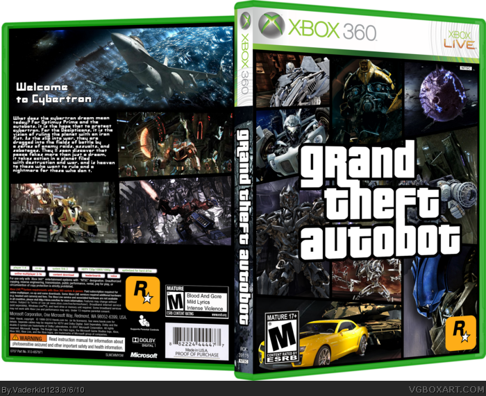 Grand Theft Autobot box art cover