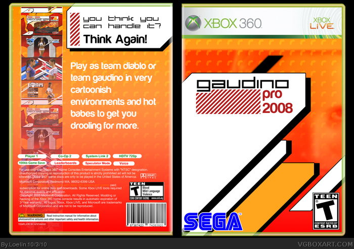 Gaudino Pro 2008 box art cover