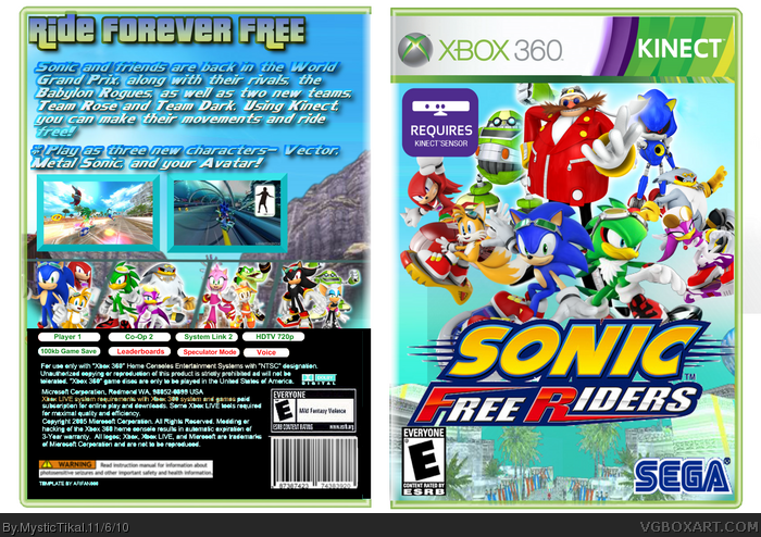 Sonic Free Riders box art cover