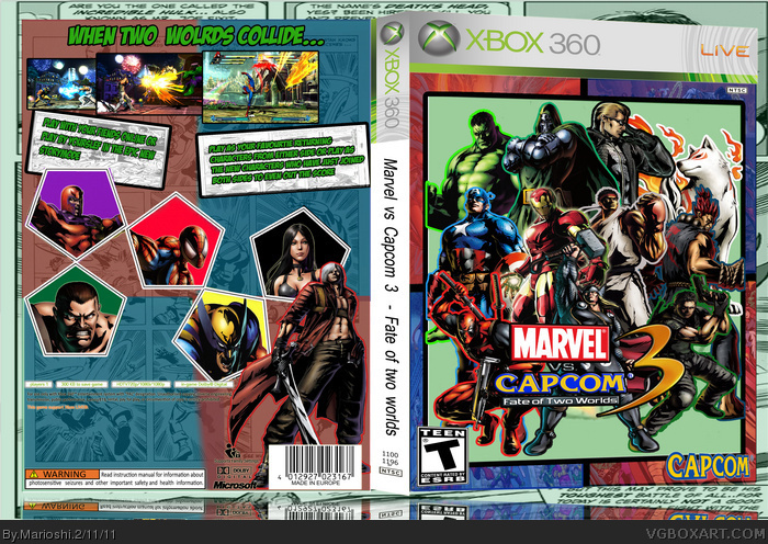 Marvel vs. Capcom 3: Fate of Two Worlds box art cover