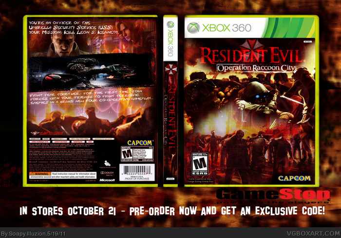 Resident Evil Operation Racoon City box art cover