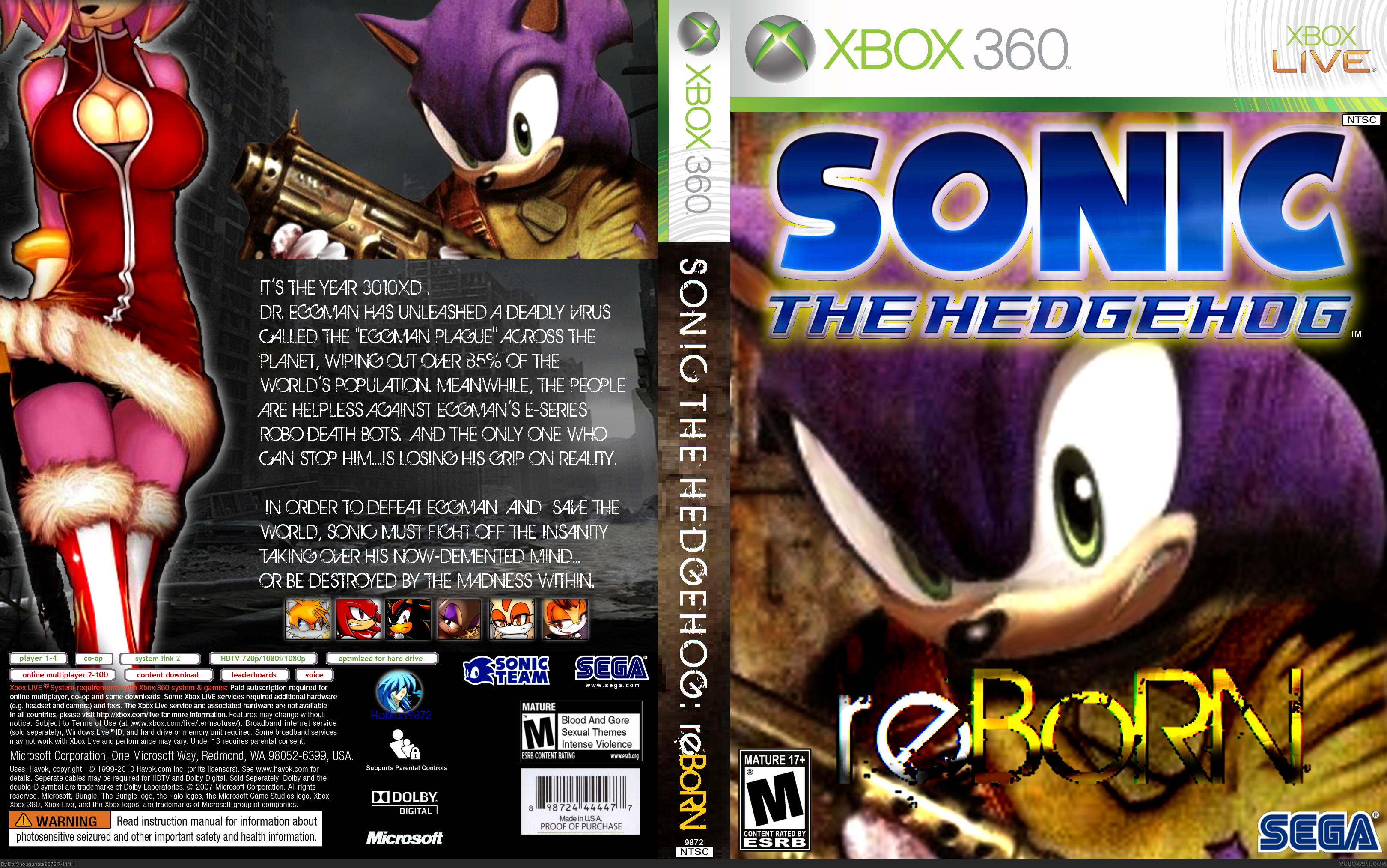 Sonic the Hedgehog (2011) : reBoRN box cover