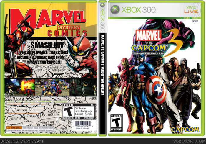 Marvel vs. Capcom 3: Fate of Two Worlds box art cover