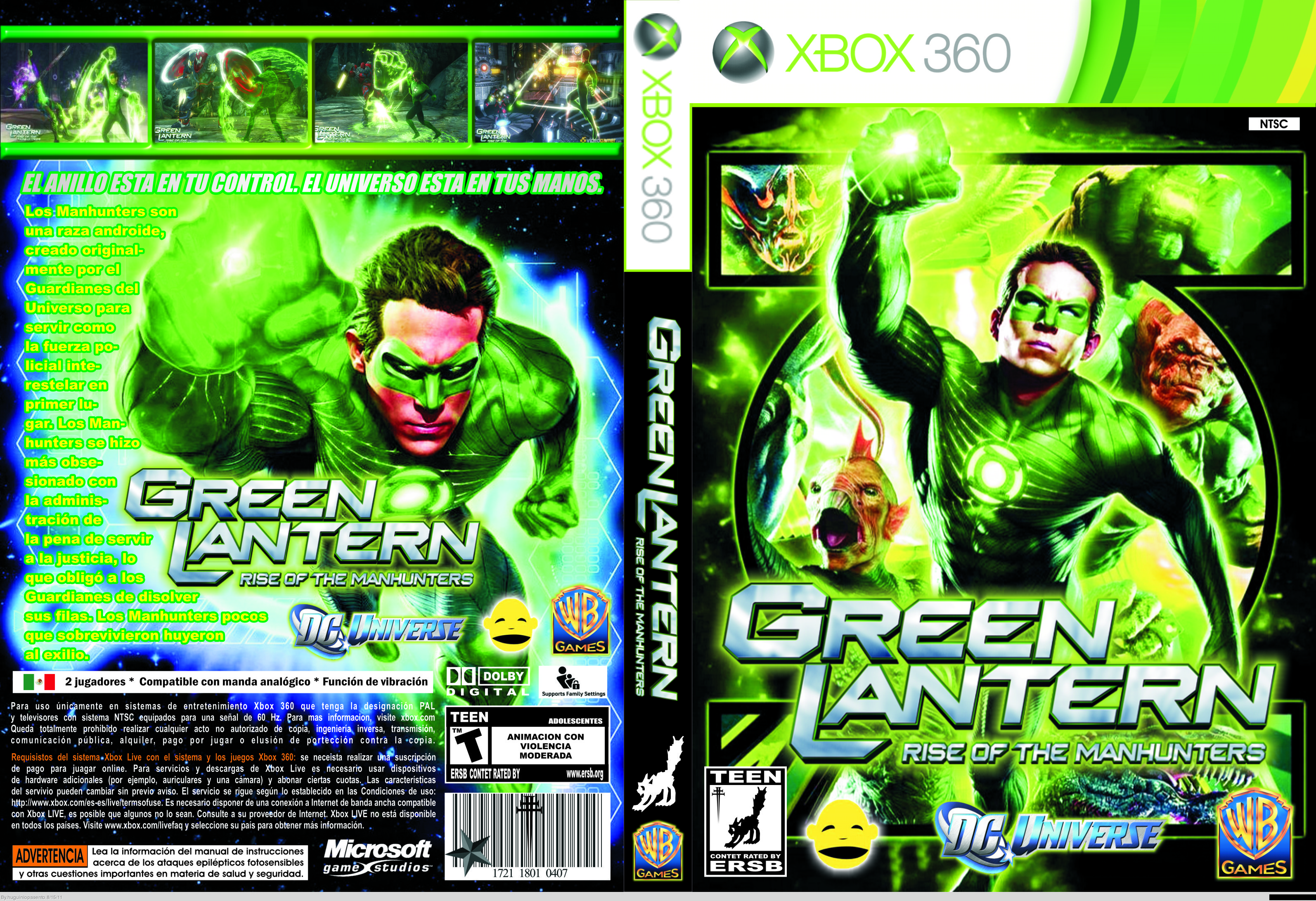 green lantern rise of the manhunters box cover