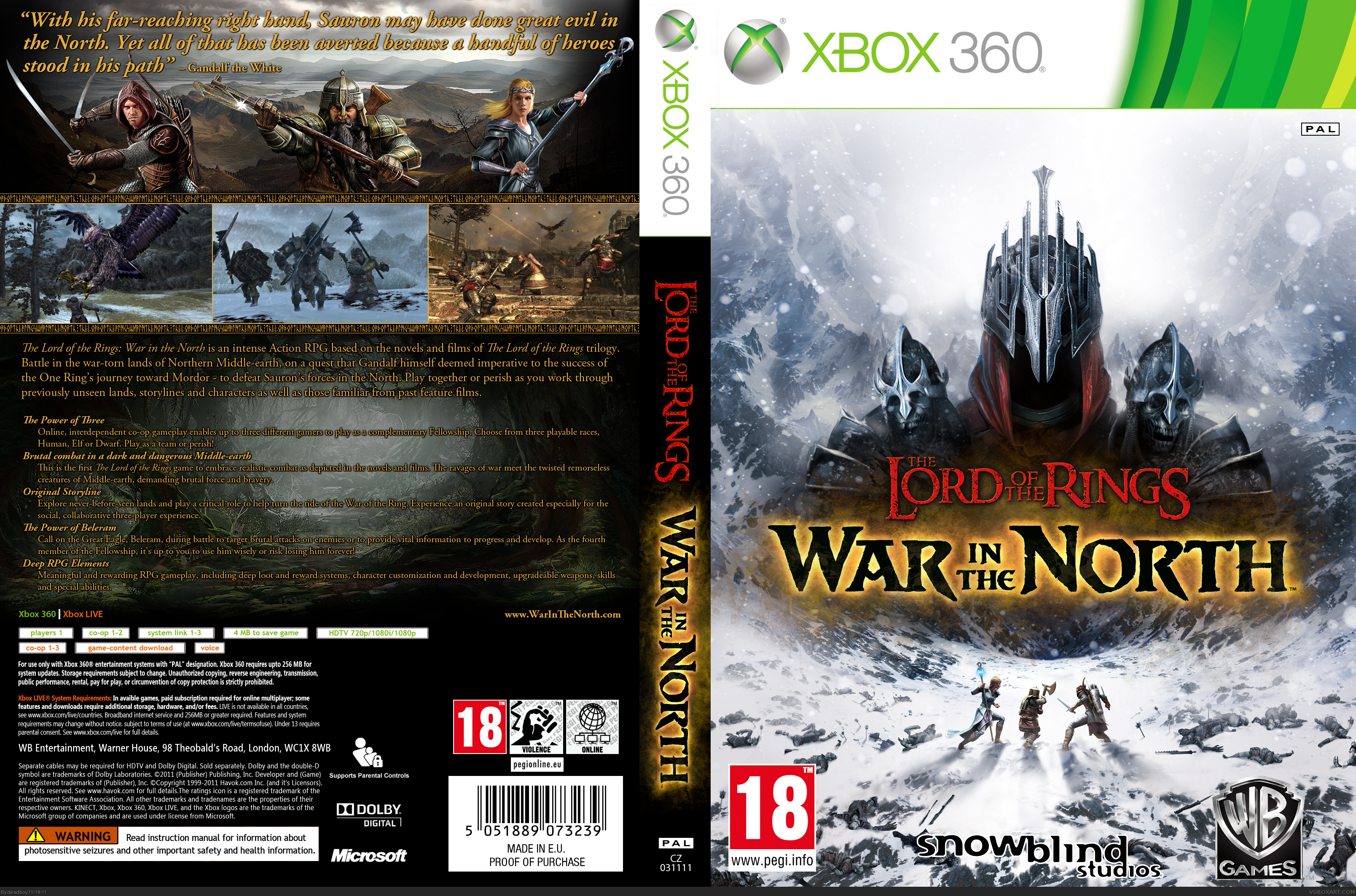 the lord of the ring war in the north box cover
