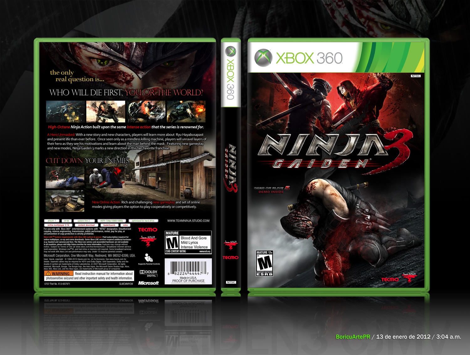 Ninja Gaiden 3 box cover