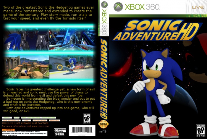 Sonic Adventure HD box art cover