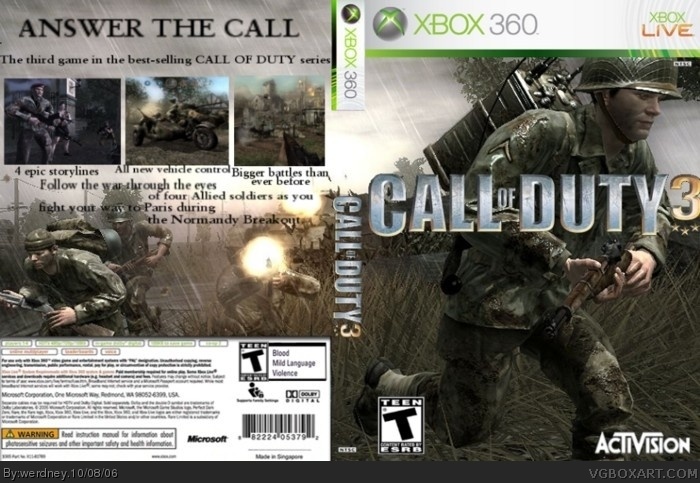 Call of Duty 3 box art cover