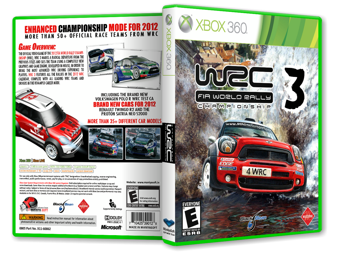WRC 3 FIA World Rally Championship box cover