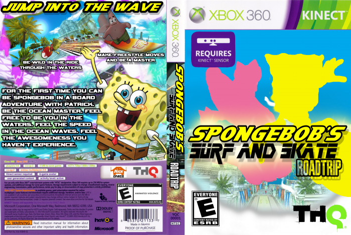 Sponge Bob Surf and Skate Roadtrip box art cover