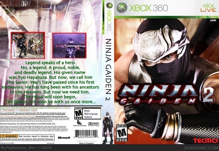 Ninja Gaiden 2 box art cover