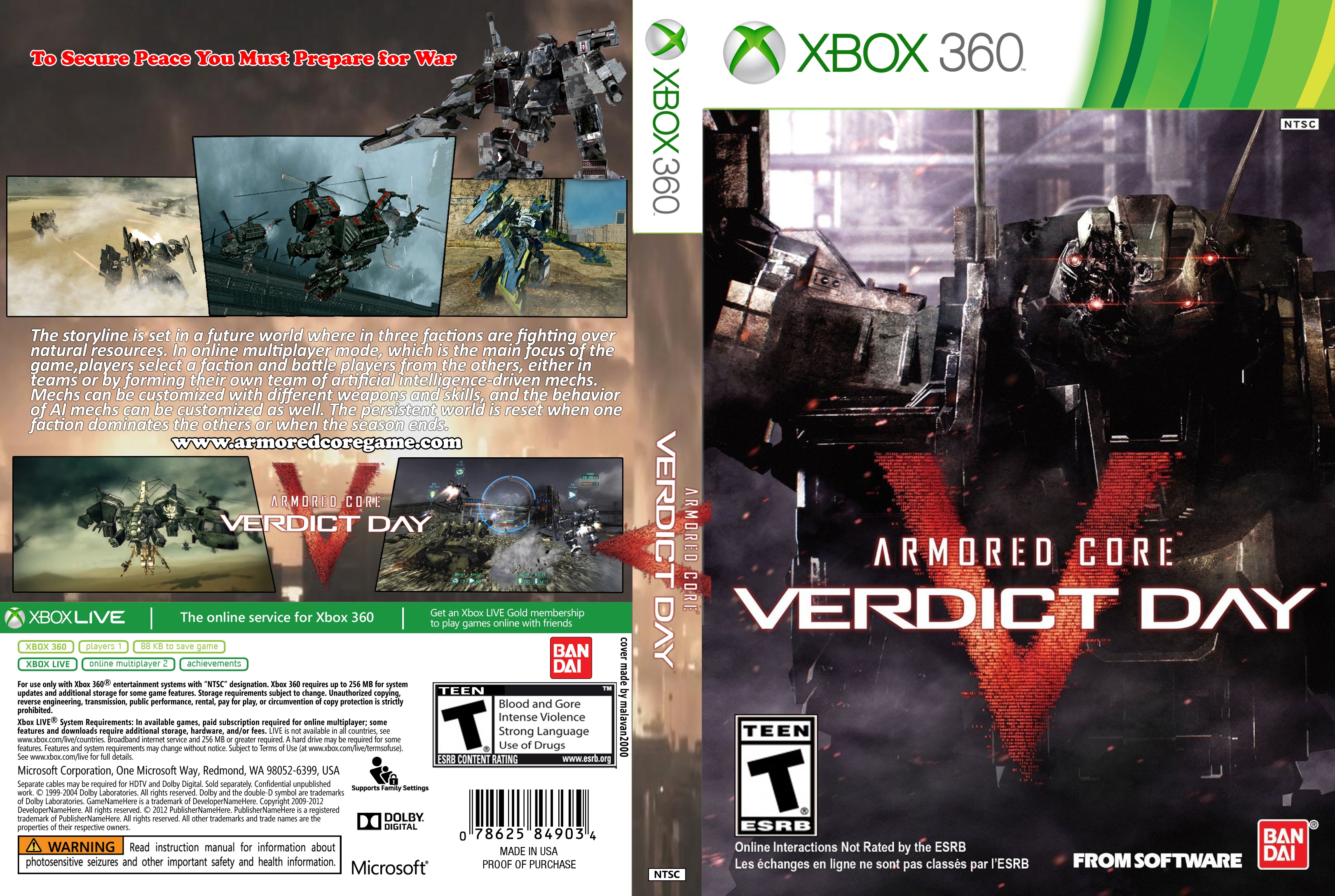 Armored Core: Verdict Day box cover