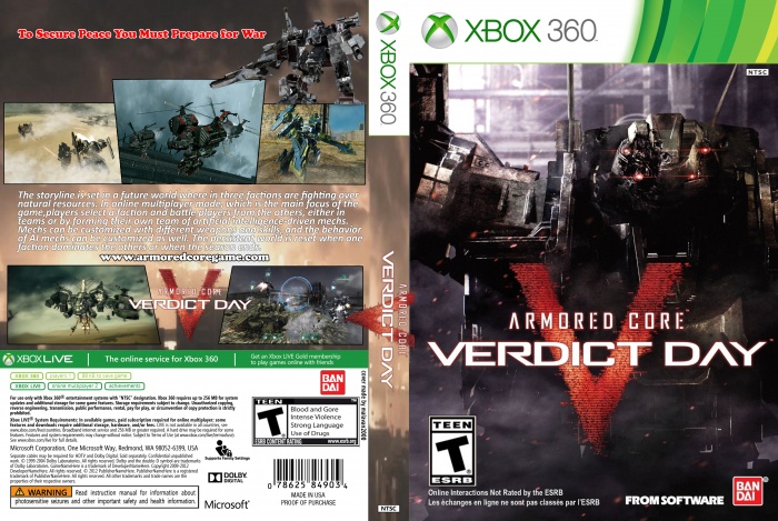 Armored Core: Verdict Day box art cover